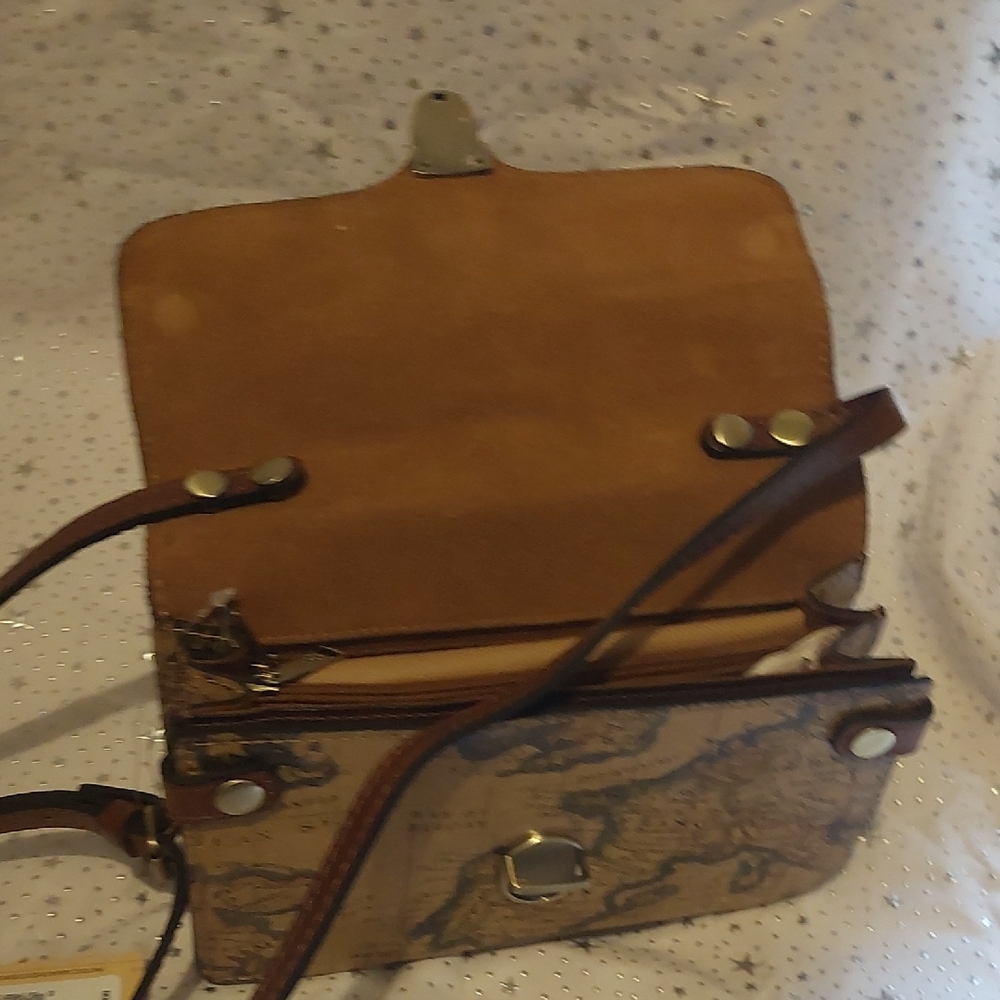 Patricia Nash Bianco Crossbody Organizer - Euro Map Print - Picture 5 of 9